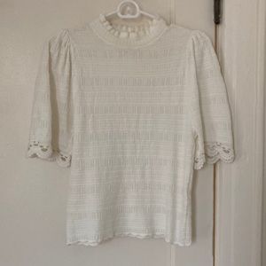 Sezane Victorien Knit Top